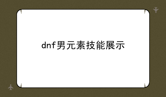dnf男元素技能展示