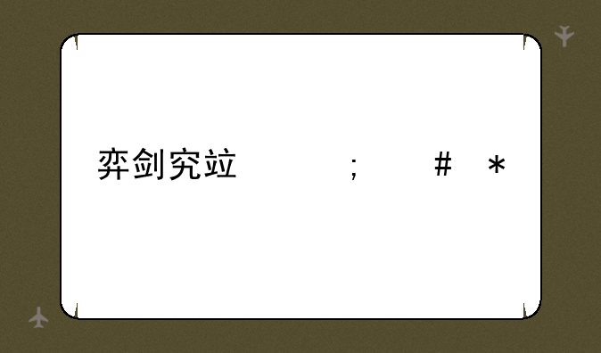 弈剑究竟怎么加点