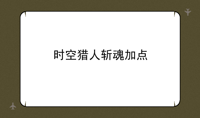 时空猎人斩魂加点