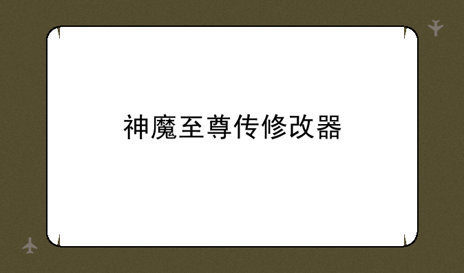 神魔至尊传修改器