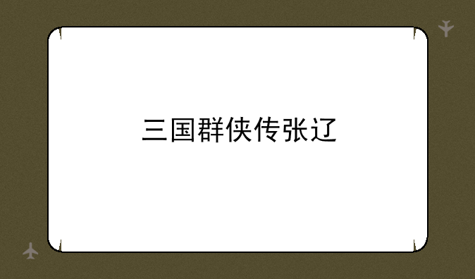 三国群侠传张辽