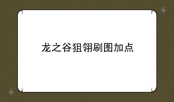 龙之谷狙翎刷图加点