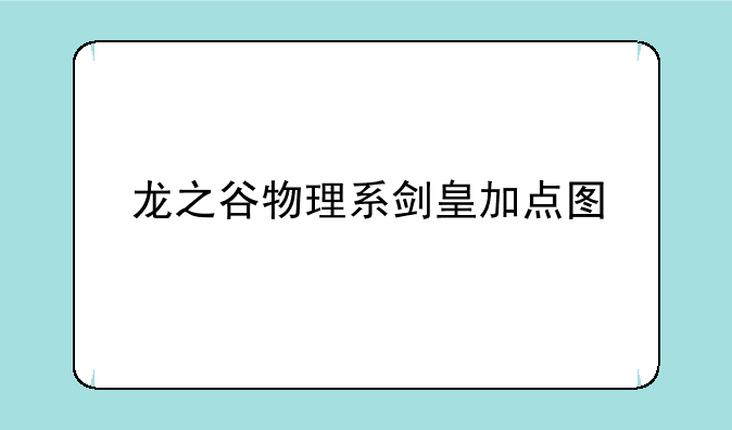 龙之谷物理系剑皇加点图