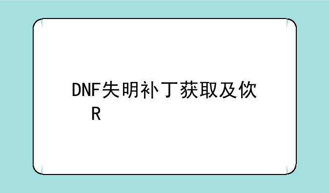 DNF失明补丁获取及使用详解