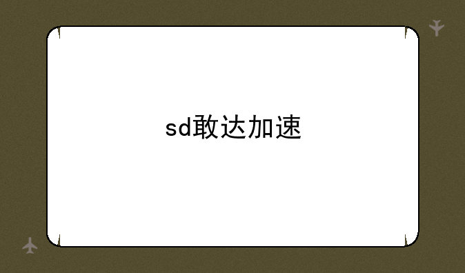 sd敢达加速