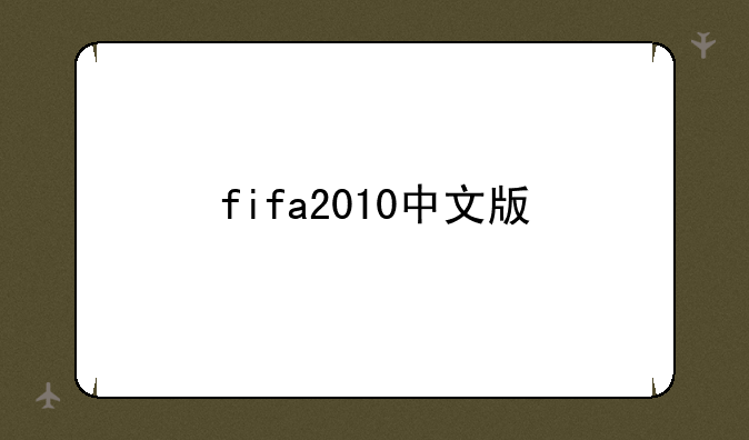 fifa2010中文版