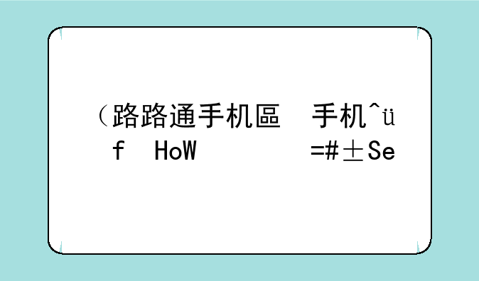 （路路通手机版）路路通下载安装