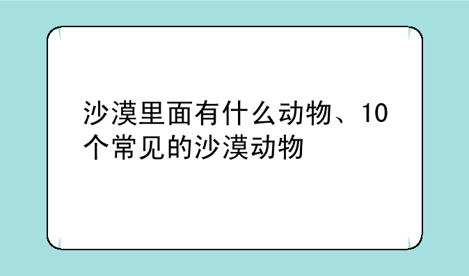 沙漠里面有什么动物、10个常见的沙漠动物