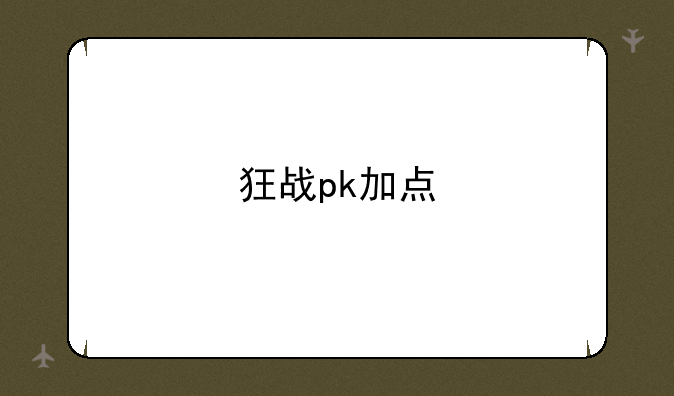 狂战pk加点