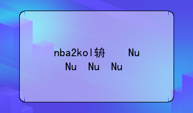 nba2kol辅助—2kol2辅助器
